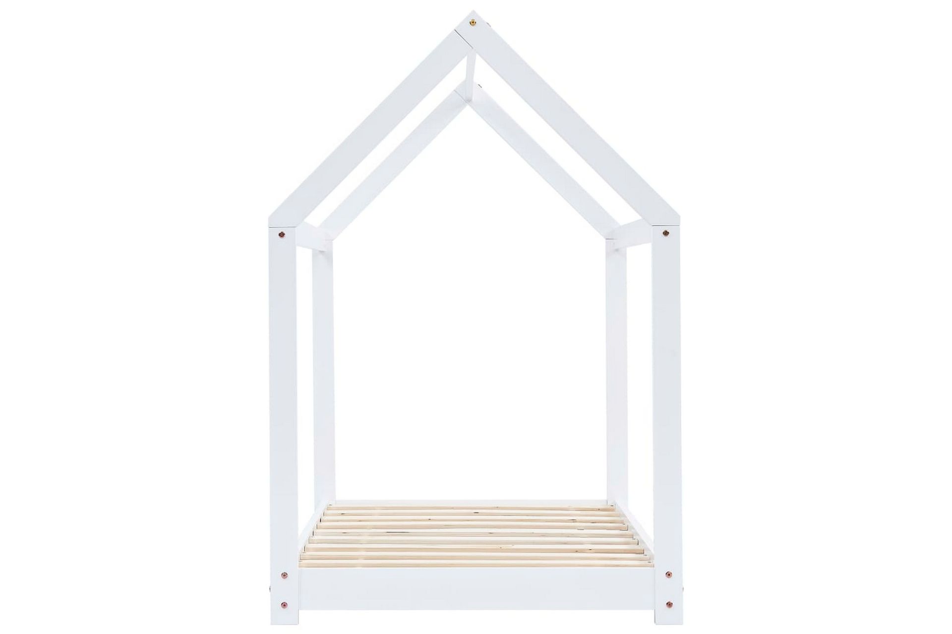 Sengeramme for husseng barn heltre furu hvit 90x200 cm - Møbler - Barnemøbler - Barneseng & Juniorseng - Husseng
