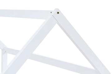 Sengeramme for husseng barn heltre furu hvit 90x200 cm - Møbler - Barnemøbler - Barneseng & Juniorseng - Husseng