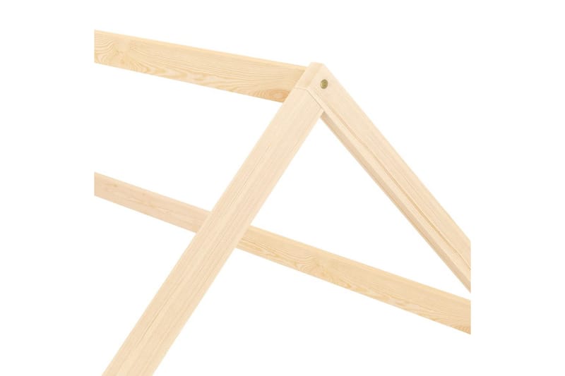 Sengeramme husseng barn grå heltre furu 70x140 cm - Møbler - Barnemøbler - Barneseng & Juniorseng - Husseng