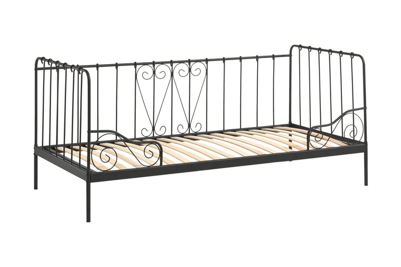 Hvattjom seng 90x200 cm - Svart - Møbler - Barnemøbler - Barneseng & Juniorseng