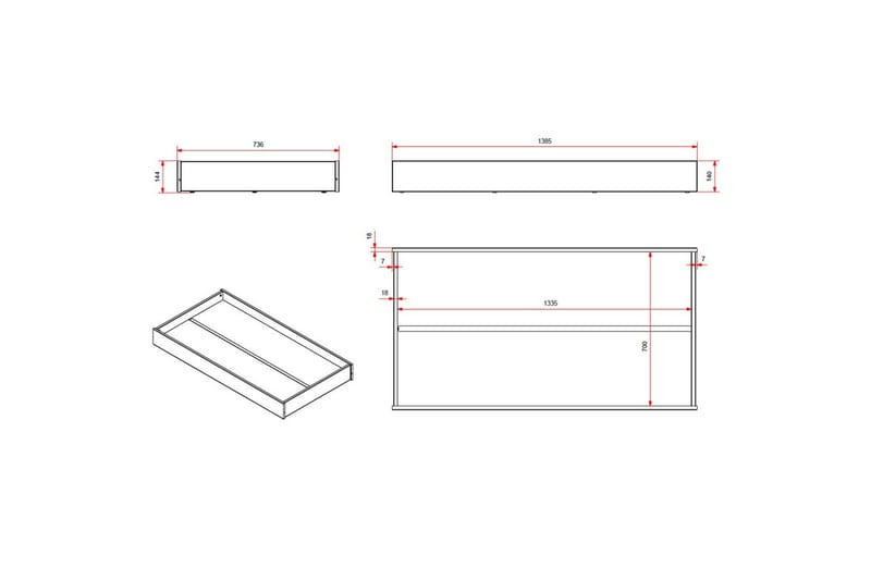 Juniorseng med skuff Småbarnsseng Hvit - Hvit - Møbler - Barnemøbler - Barneseng & Juniorseng