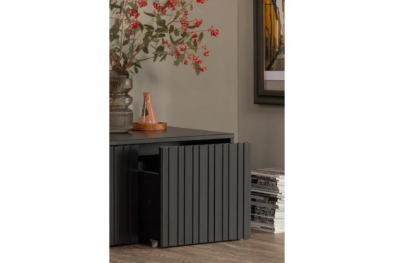 Køye-benk New Gravure - Svart, Furu - Møbler - Stoler & lenestoler - Benk - Entrebenk