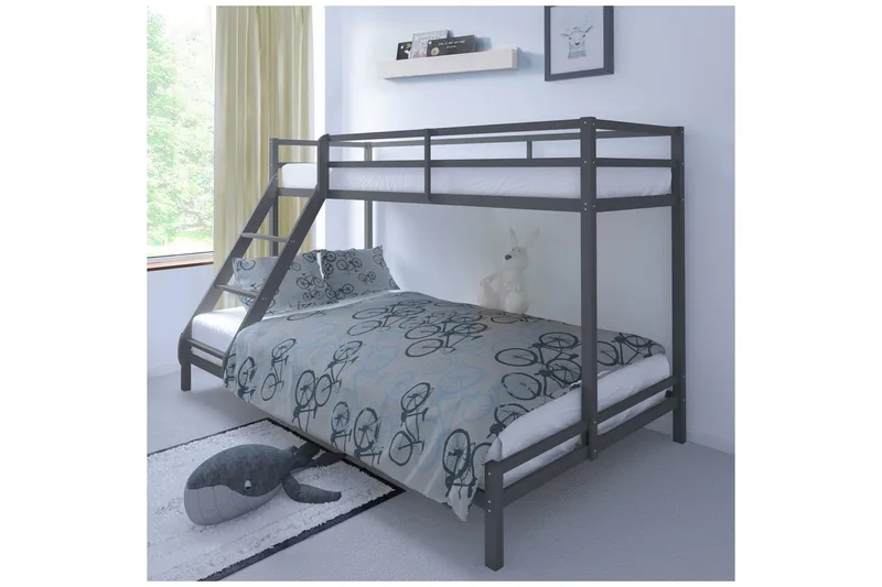 Køyeseng Alpi 280x142x143 cm, Grå - 280x142x143 cm, Grå - Møbler - Barnemøbler - Barneseng & Juniorseng - Køyeseng barn