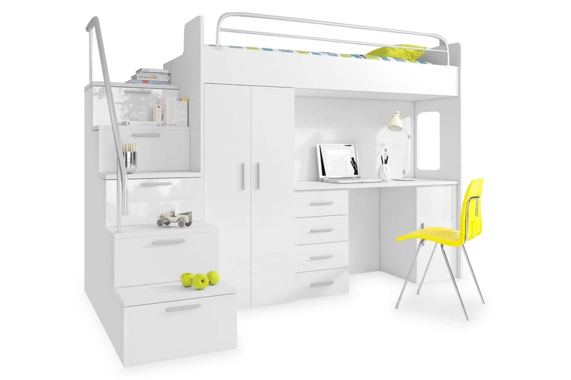 Gutting Barneseng med Oppbevaring og Skrivebord  245 cm, Blå