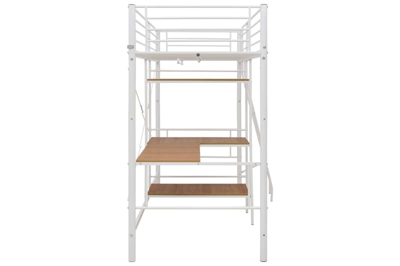Køyeseng med bord ramme hvit metall 90x200 cm - Hvit - Møbler - Barnemøbler - Barneseng & Juniorseng - Køyeseng barn