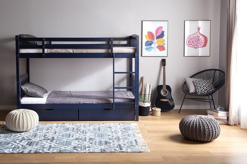 Revin Køyeseng 90 | 200 cm - Blå - Møbler - Barnemøbler - Barneseng & Juniorseng - Køyeseng barn