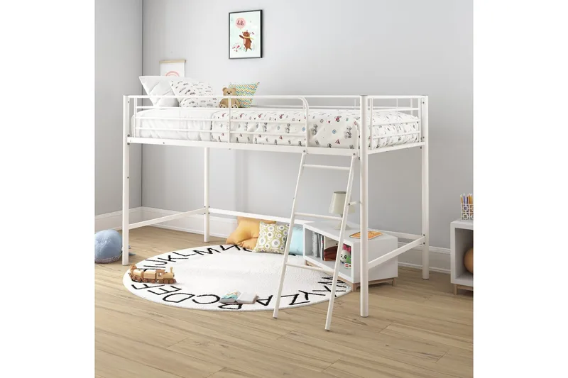 Køyeseng Jodie Hvit - Hvit - Møbler - Barnemøbler - Barneseng & Juniorseng - Loftseng barn