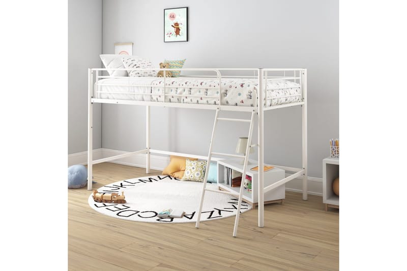 Køyeseng Jodie Hvit - Hvit - Møbler - Barnemøbler - Barneseng & Juniorseng - Loftseng barn