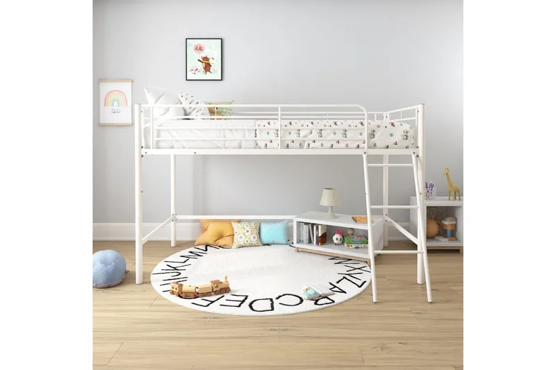 Køyeseng Jodie Hvit - Hvit - Møbler - Barnemøbler - Barneseng & Juniorseng - Loftseng barn