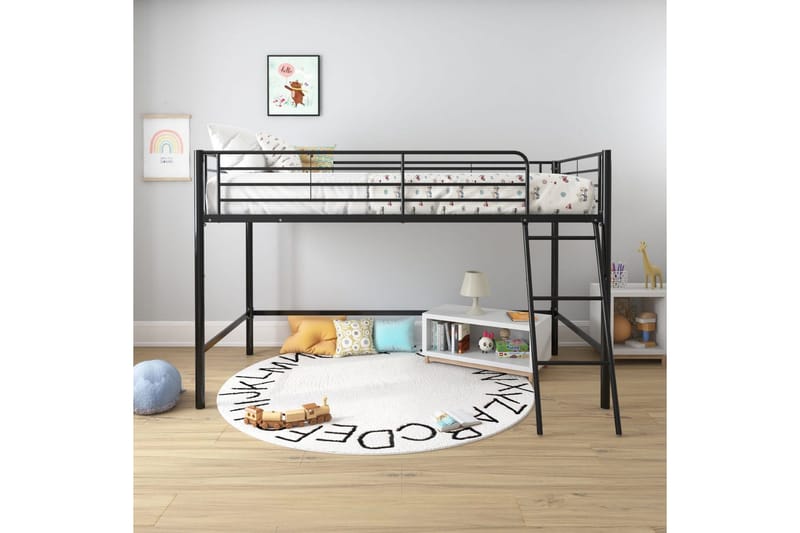 Køyeseng Jodie Svart - Svart - Møbler - Barnemøbler - Barneseng & Juniorseng - Loftseng barn