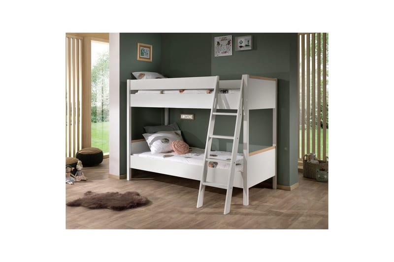 Køyeseng London Hvit - Hvit - Møbler - Barnemøbler - Barneseng & Juniorseng - Køyeseng barn