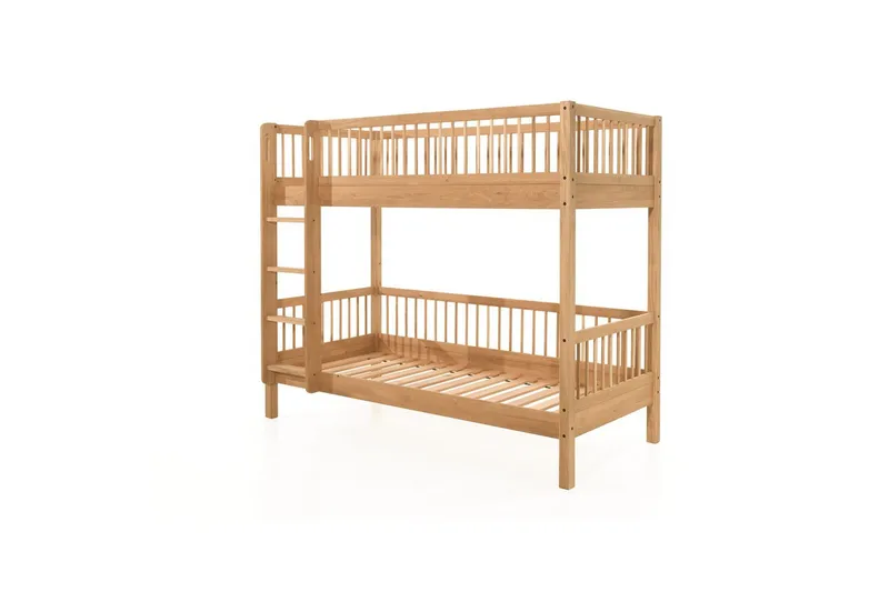 Køyeseng med sikkerhetsrekkverk Forrest Eik - Eik - Møbler - Barnemøbler - Barneseng & Juniorseng - Køyeseng barn