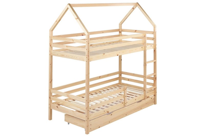 Køyeseng med skuffer Girgols - Brun - Møbler - Barnemøbler - Barneseng & Juniorseng - Køyeseng barn