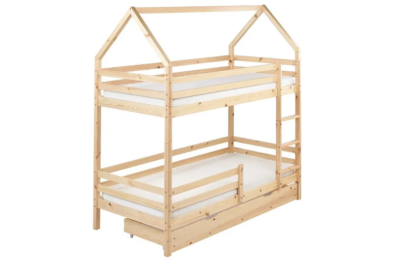 Køyeseng med skuffer Girgols - Brun - Møbler - Barnemøbler - Barneseng & Juniorseng - Køyeseng barn