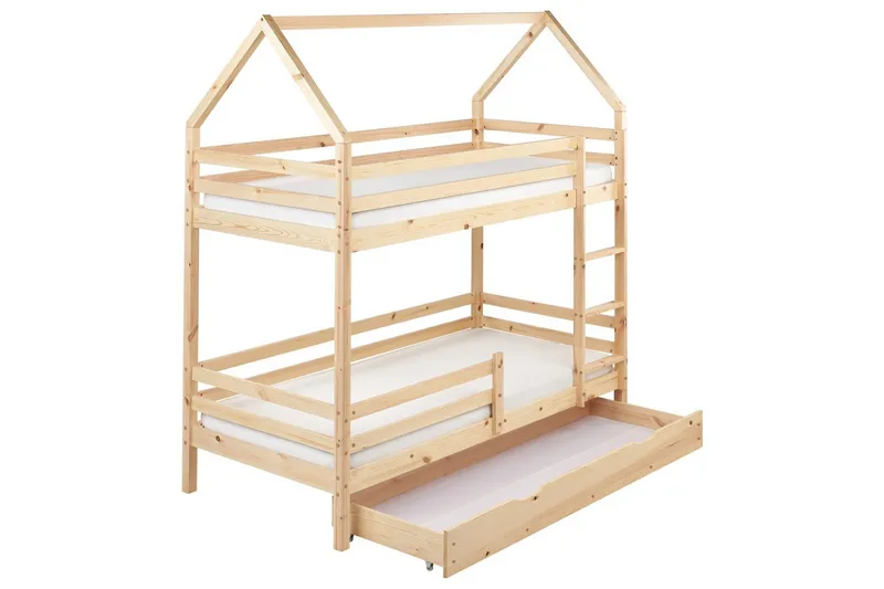 Køyeseng med skuffer Girgols, Brun