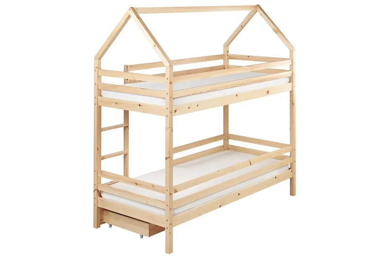 Køyeseng med skuffer Girgols - Brun - Møbler - Barnemøbler - Barneseng & Juniorseng - Køyeseng barn