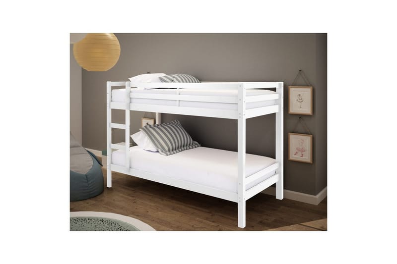 Køyeseng med to liggeplasser Loft24 Køyeseng Alpi 208x103x143 cm, hvit Vit - Møbler - Barnemøbler - Barneseng & Juniorseng - Køyeseng barn