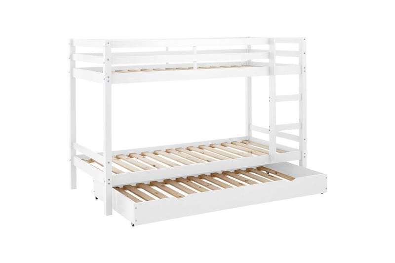 Køyeseng med to liggeplasser Loft24 Køyeseng Alpi 208x103x143 cm, hvit Vit - Møbler - Barnemøbler - Barneseng & Juniorseng - Køyeseng barn