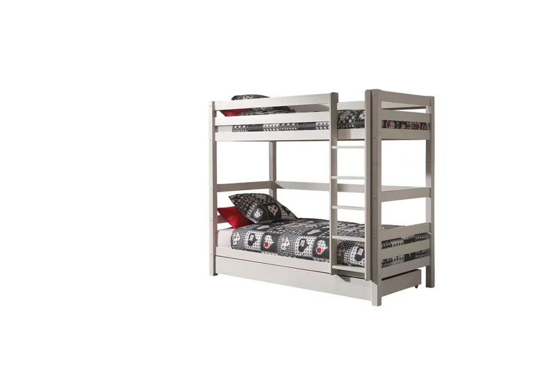 Køyeseng med Underseng Pino Hvit, 180 cm, Hvit, 180 cm