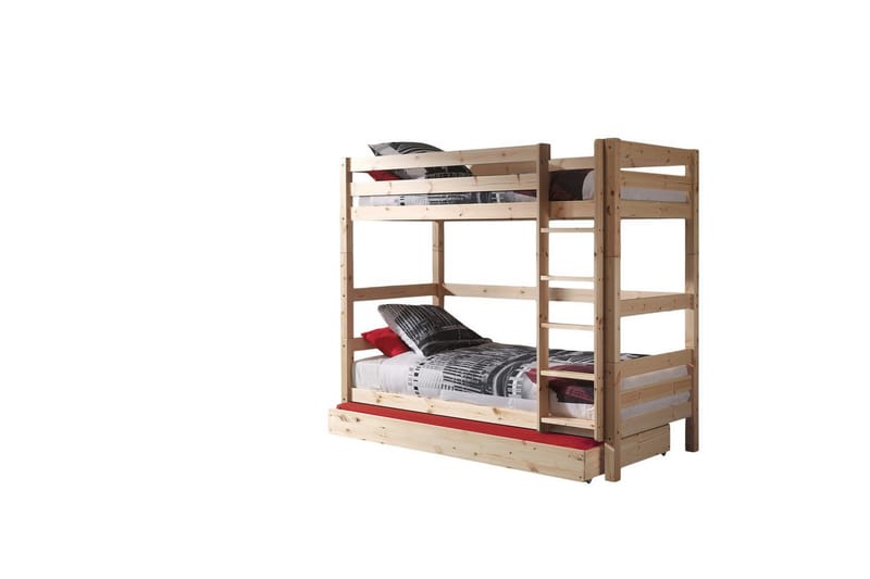 Køyeseng med Underseng Pino Naturlig, 180 cm - Naturlig, 180 cm - Møbler - Barnemøbler - Barneseng & Juniorseng - Køyeseng barn