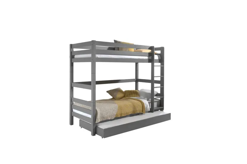 Køyeseng med Underseng Pino Grå, 180 cm - Grå, 180 cm - Møbler - Barnemøbler - Barneseng & Juniorseng - Køyeseng barn