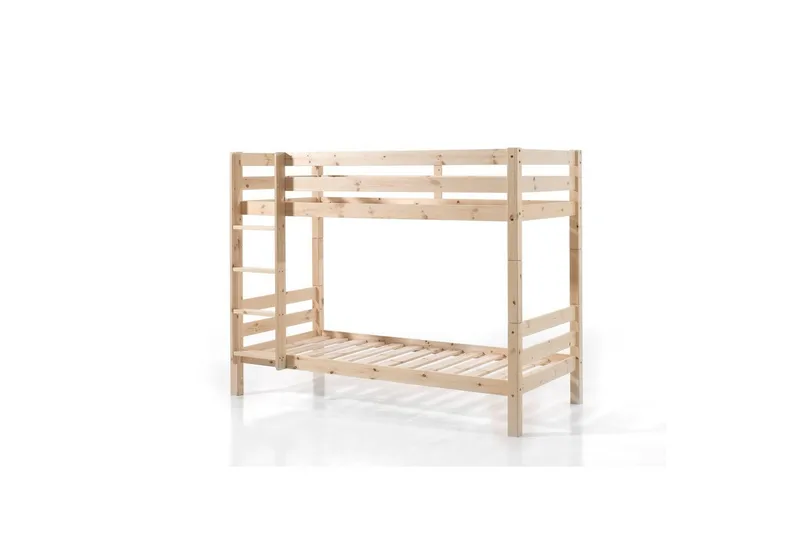 Køyeseng med Underseng Pino Naturlig, 160 cm - Naturlig, 160 cm - Møbler - Barnemøbler - Barneseng & Juniorseng - Køyeseng barn