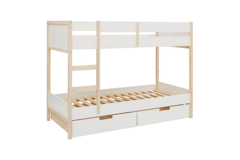 Køyeseng Square Line Hvit, 150x205x96 cm - Hvit, 150x205x96 cm - Møbler - Barnemøbler - Barneseng & Juniorseng - Køyeseng barn