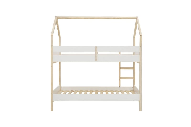 Køyeseng Square Line Hvit, 223x205x96 cm - Hvit, 223x205x96 cm - Møbler - Barnemøbler - Barneseng & Juniorseng - Loftseng barn