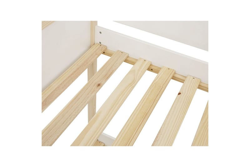 Køyeseng Square Line Hvit, 223x205x96 cm - Hvit, 223x205x96 cm - Møbler - Barnemøbler - Barneseng & Juniorseng - Loftseng barn