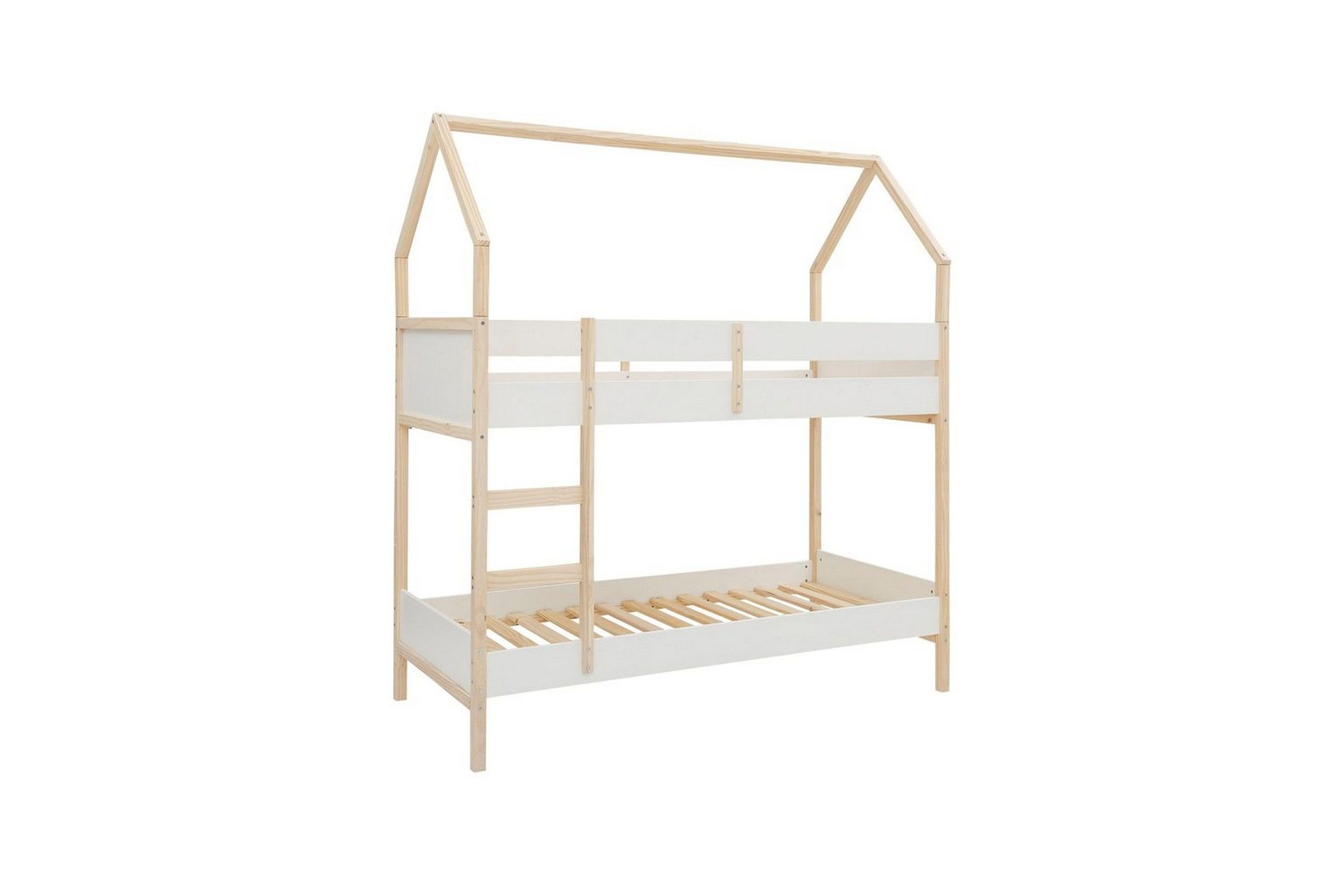 Køyeseng Square Line Hvit, 223x205x96 cm - Hvit, 223x205x96 cm