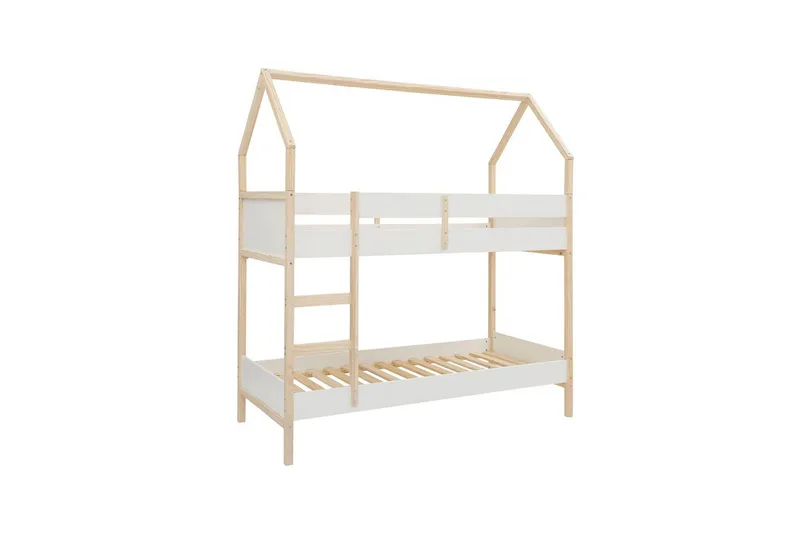 Køyeseng Square Line Hvit, 223x205x96 cm, Hvit, 223x205x96 cm