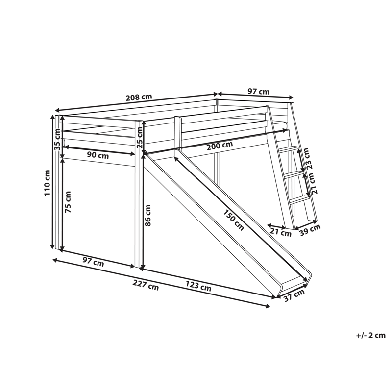 Køyeseng Staple - Hvit - Møbler - Barnemøbler - Barneseng & Juniorseng - Husseng