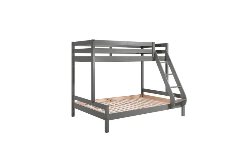 Køyeseng Pino Family 140x200 + 90x200 cm Grå, Grå