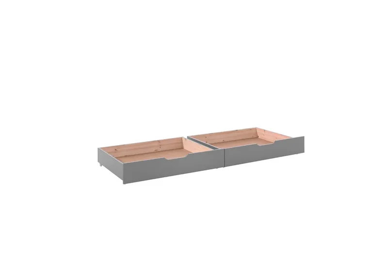 Køyeseng Pino Sett med 2 Skuffer Grå, 180 cm - Grå, 180 cm - Møbler - Barnemøbler - Barneseng & Juniorseng - Køyeseng barn