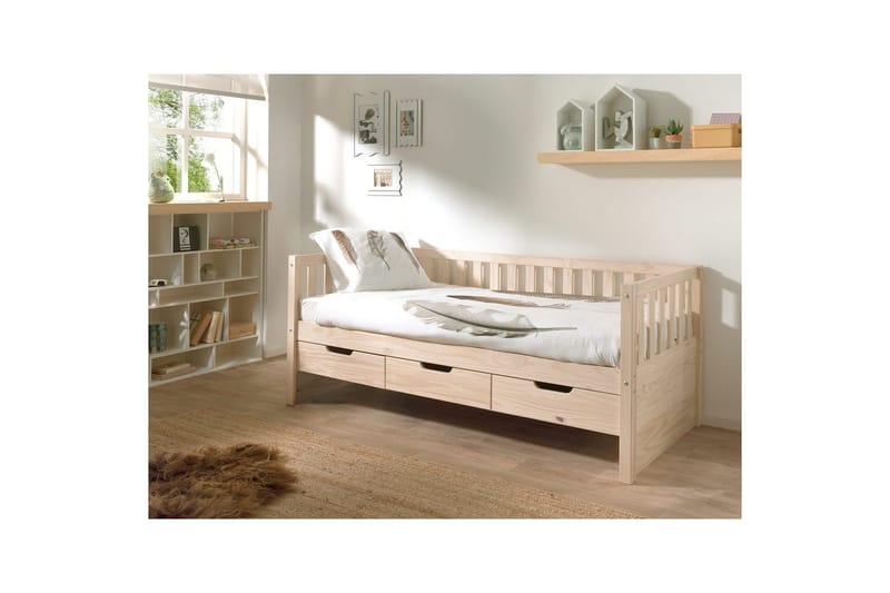 Kabin seng Fritz Naturlig, Med skuff - Naturlig, Med skuff - Møbler - Barnemøbler - Barneseng & Juniorseng