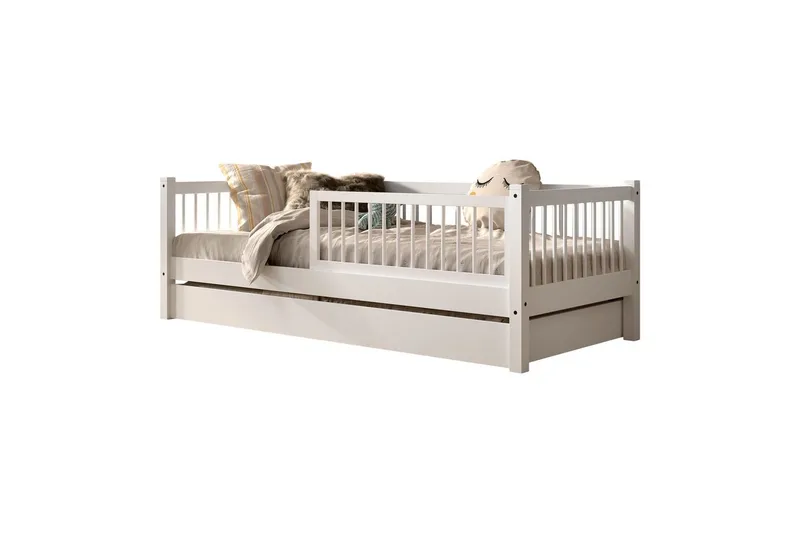 Kabin seng med skuff og sikkerhetsrekkverk Forrest Bøk - Bøk - Møbler - Barnemøbler - Barneseng & Juniorseng