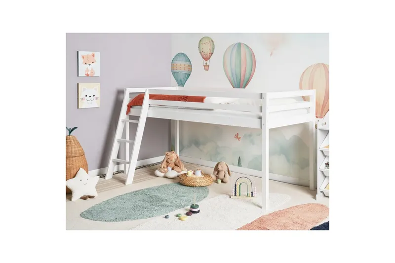 Lav køyeseng Ascoux - Hvit - Møbler - Barnemøbler - Barneseng & Juniorseng - Loftseng barn