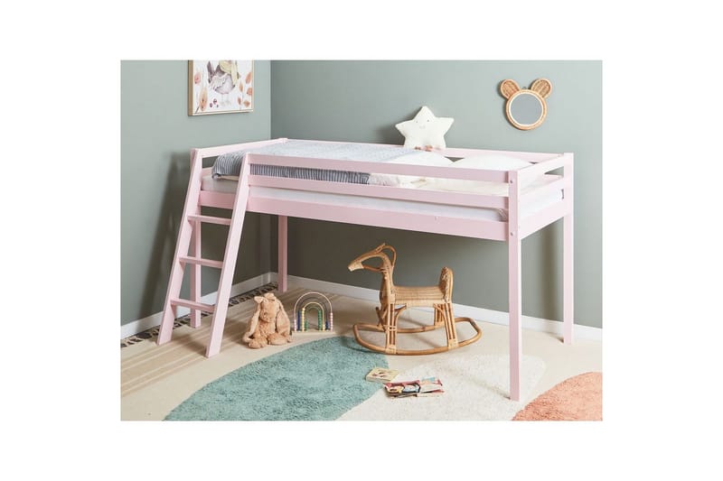 Lav køyeseng Ascoux - Rosa - Møbler - Barnemøbler - Barneseng & Juniorseng - Loftseng barn