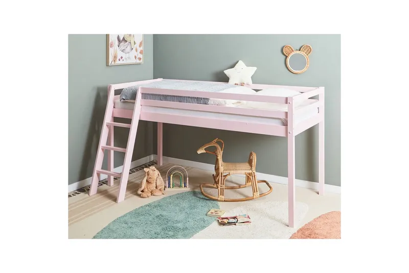 Lav køyeseng Ascoux - Rosa - Møbler - Barnemøbler - Barneseng & Juniorseng - Loftseng barn