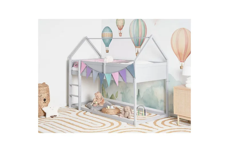 Lav køyeseng Dienne - Grå - Møbler - Barnemøbler - Barneseng & Juniorseng - Loftseng barn