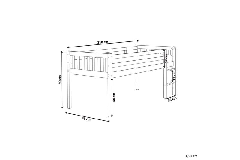 Lav køyeseng Peipin - Hvit - Møbler - Barnemøbler - Barneseng & Juniorseng - Loftseng barn