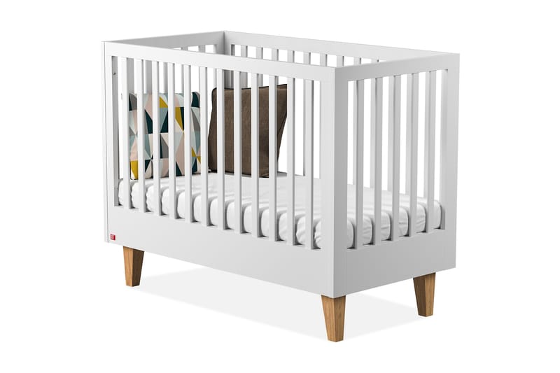 Lounge Sprinkelseng 60x120 cm Tre/Natur/Hvit - Ek/Hvit - Møbler - Barnemøbler - Barneseng & Juniorseng - Sprinkelseng