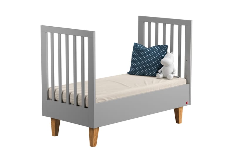 Lounge Sprinkelseng 70x140 cm Grå/Tre/Natur - Grå/Eik - Møbler - Barnemøbler - Barneseng & Juniorseng - Sprinkelseng