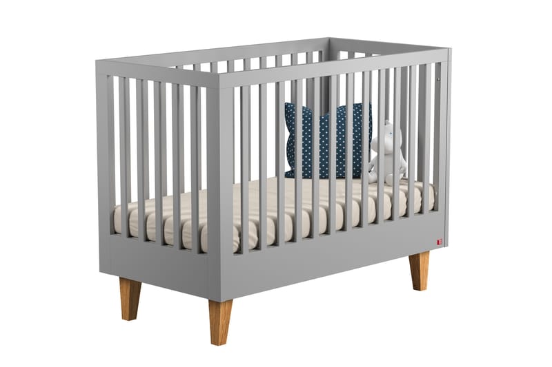 Lounge Sprinkelseng 70x140 cm Grå/Tre/Natur - Grå/Eik - Møbler - Barnemøbler - Barneseng & Juniorseng - Sprinkelseng