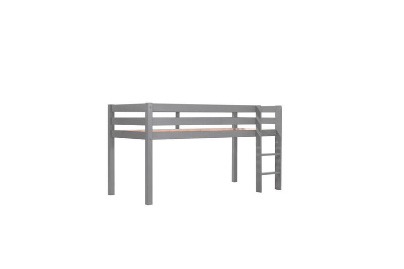 Middelseng med gardin Pino Spring Grå, Grå, Uten sklie, Uten tunnel, 3 - Grå, Grå, Uten sklie, Uten tunnel, 3 - Møbler - Barnemøbler - Barneseng & Juniorseng - Loftseng barn