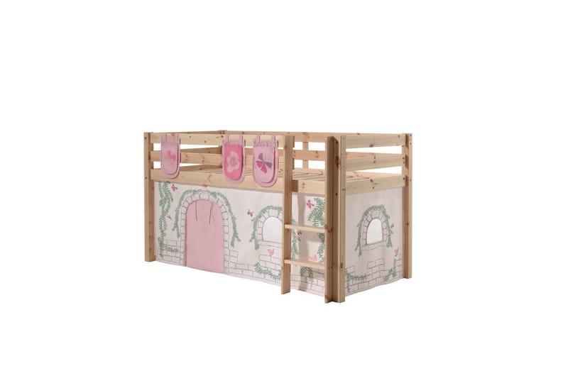 Middelseng med gardin Pino Birdy Naturlig, Naturlig, Uten sklie, Uten tunnel, 3, Naturlig, Naturlig, Uten sklie, Uten tunnel, 3