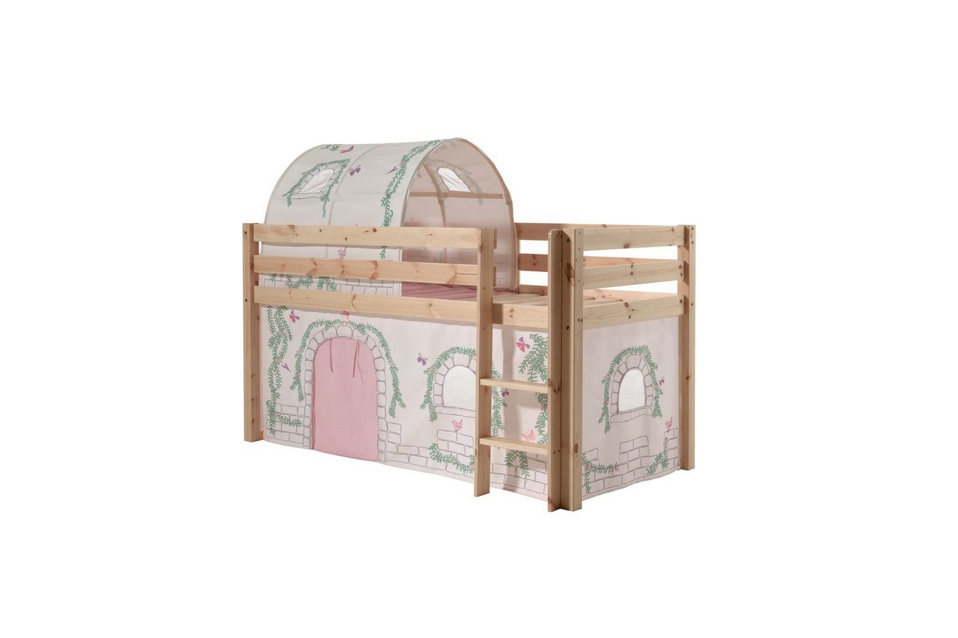 Middelseng med gardin Pino Birdy Naturlig, Naturlig, Uten sklie, Birdy, Ingen lommer - Naturlig, Naturlig, Uten sklie, Birdy, Ingen lommer
