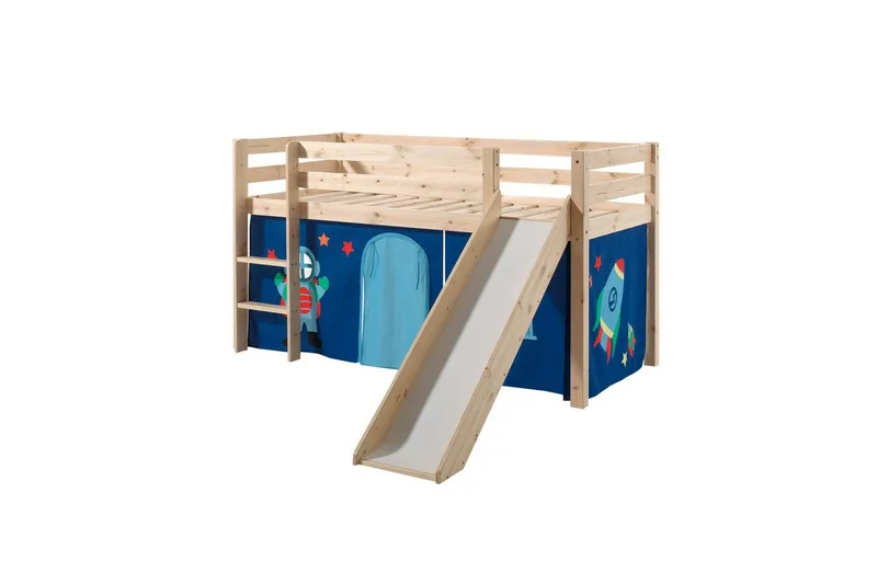 Middelseng med gardin Pino Astro Naturlig, Naturlig, Med sklie, Uten tunnel, Ingen lommer, Naturlig, Naturlig, Med sklie, Uten tunnel, Ingen lommer