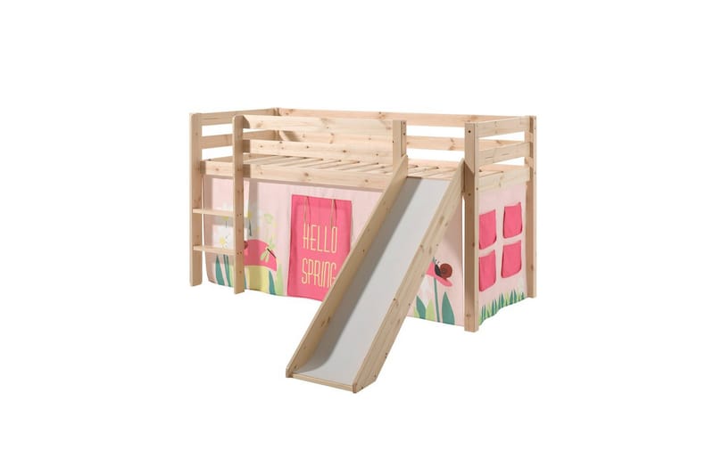 Middelseng med gardin Pino Spring Naturlig, Naturlig, Med sklie, Uten tunnel, Uten lommer, Naturlig, Naturlig, Med sklie, Uten tunnel, Uten lommer