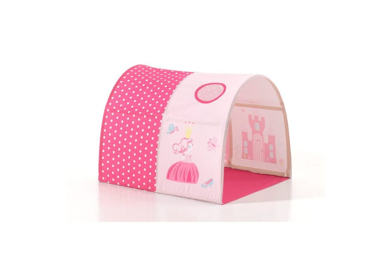 Middelseng med gardin Pino Princess Grå, Grå, Uten sklie, Prinsesse, 3 - Grå, Grå, Uten sklie, Prinsesse, 3 - Møbler - Barnemøbler - Barneseng & Juniorseng - Køyeseng barn